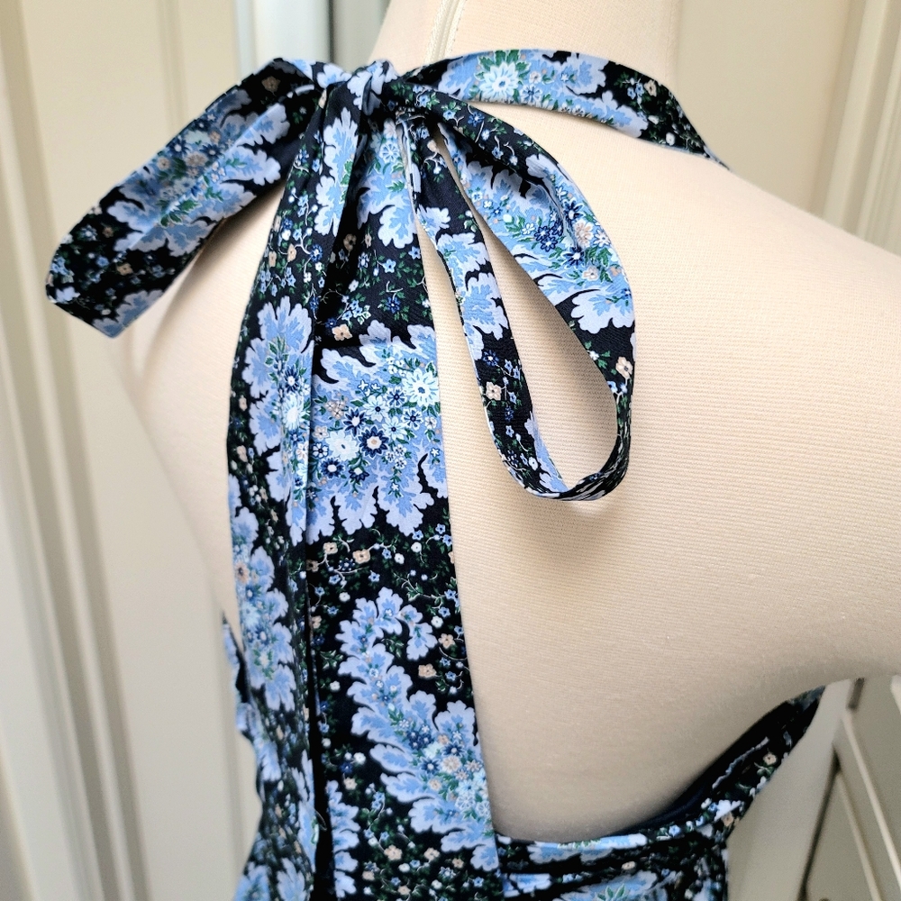 New! J. Crew size 12 Collection Halter Cutout Dress in Ratti Pacific Paisley NWT - Picture 4 of 16